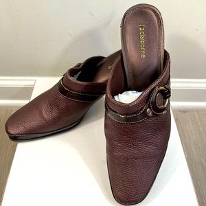 Liz Claiborne Brown Leather Mules Size 7